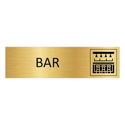 CombiCraft Aluminium Türschild Gold Bar 165x45mm mit 3M-Tape