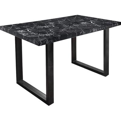 Esstisch PAROLI "Manger", schwarz (marmor schwarz, schwarz, marmor schwarz), H:75cm, Tische, Esstisch, in 3 Breiten und 2 Farbausführungen