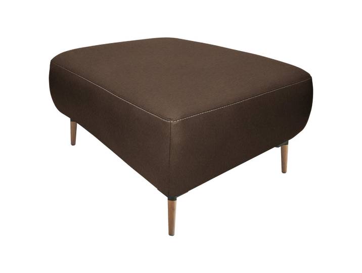 Valnatura Hocker, Braun, Holz, Metall, Echtleder, Longlife-Leder, rechteckig, 65x46x55 cm, Goldenes M, Lederauswahl, Stoffauswahl, Wohnzimmer, Sessel, Hocker, Sitzhocker