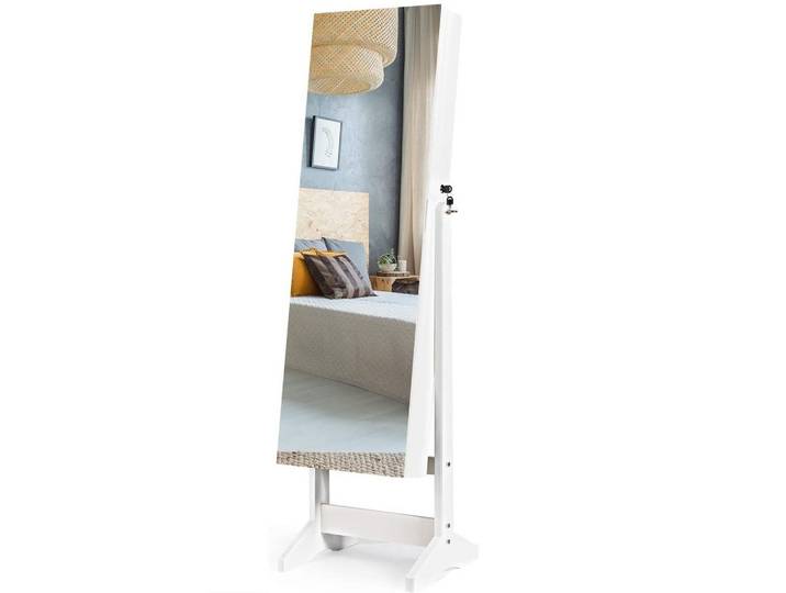 SCHMUCKSCHRANK abschließbar Weiß