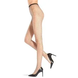 Oroblu Strumpfhosen Carry Fishnet Tights Schwarz Polyamid S/M Damen