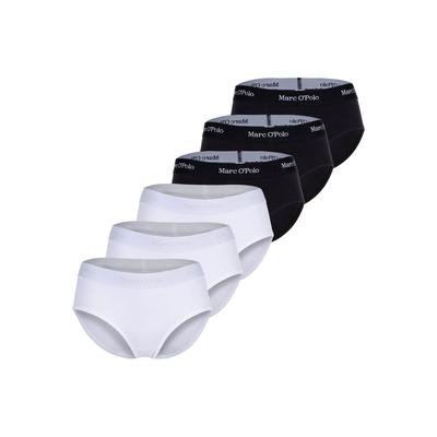 Panty MARC O'POLO "Panty 6er Pack", Damen, Gr. XL, bunt (weiß, schwarz), Obermaterial: 95% Baumwolle CO(Bio). 5% Elasthan EL., Unterhosen Panty