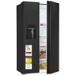 Exquisit Side by Side, 513 Liter, Standgerät, 513 Liter, LED-Beleuchtung, No-Frost, Schnellgefrieren, SBS5520-CF-040E inoxlook-az