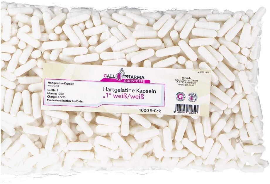 Hartgelatinekapseln Größe 1 Weiß/weiß