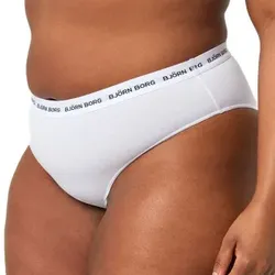 Björn Borg 2P Core Logo High Waist Brief Weiß Baumwolle Medium Damen