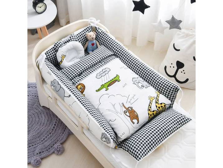 Lit de bébé en coton doux, nouveau Design, nid Portable réglable, berceau de couchage pour bébé, sûr et confortable, lit de voyage, face haute, Anti-roulis