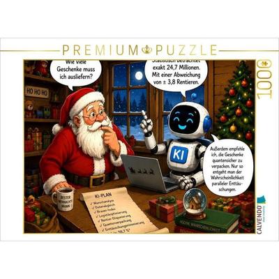 CALVENDO Puzzle Diskussion mit dem Weihnachtsmann | 1000 Teile Lege-Größe 64 × 48 cm Foto-Puzzle für glückliche Stunden