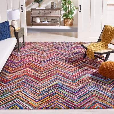 SAFAVIEH Handmade Nantucket Eftichia Contemporary Cotton Rug