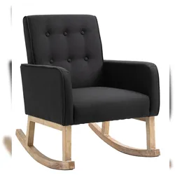 CLP Schaukelstuhl Dream Stoff schwarz