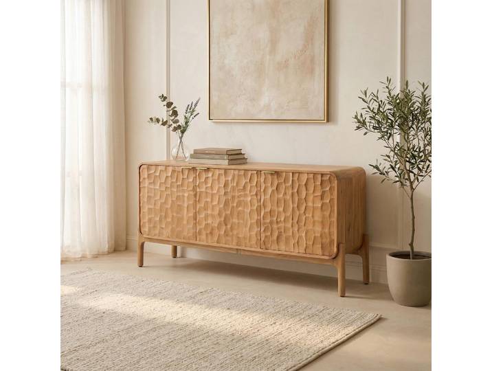 Bahut en bois massif d'acacia moderne - Naoki