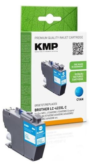 KMP Patroon voor Brother MFC-J5340DW LC422XLC Cyan 20ml Remanufactured