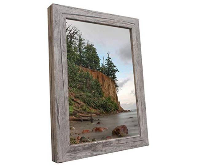 Cadre photo à accrocher - En MDF - 56 x 71 cm - Olive - 40 tailles différentes - Sélectionnables - Sans passe-partout - Malmö