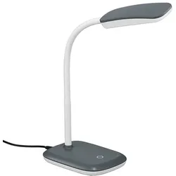 Reality Leuchten LED-Tischleuchte Boa Kunststoff Silber Titan