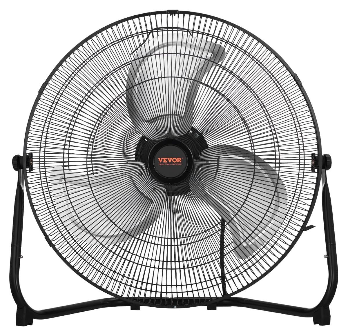 Selius Industriële vloerventilator 508 mm met 3 snelheden en 360 graden kanteling, 2 stuks