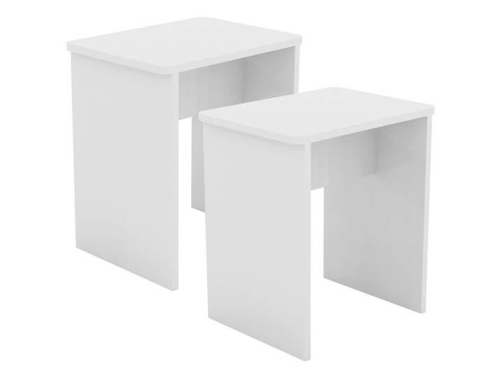 Hocker-Set Esal 2er-Set Weiß