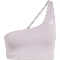 ADIDAS Damen BH Optime Workout Rib One-Shoulder-BH mit leichtem Halt, Größe M in Grau Grau