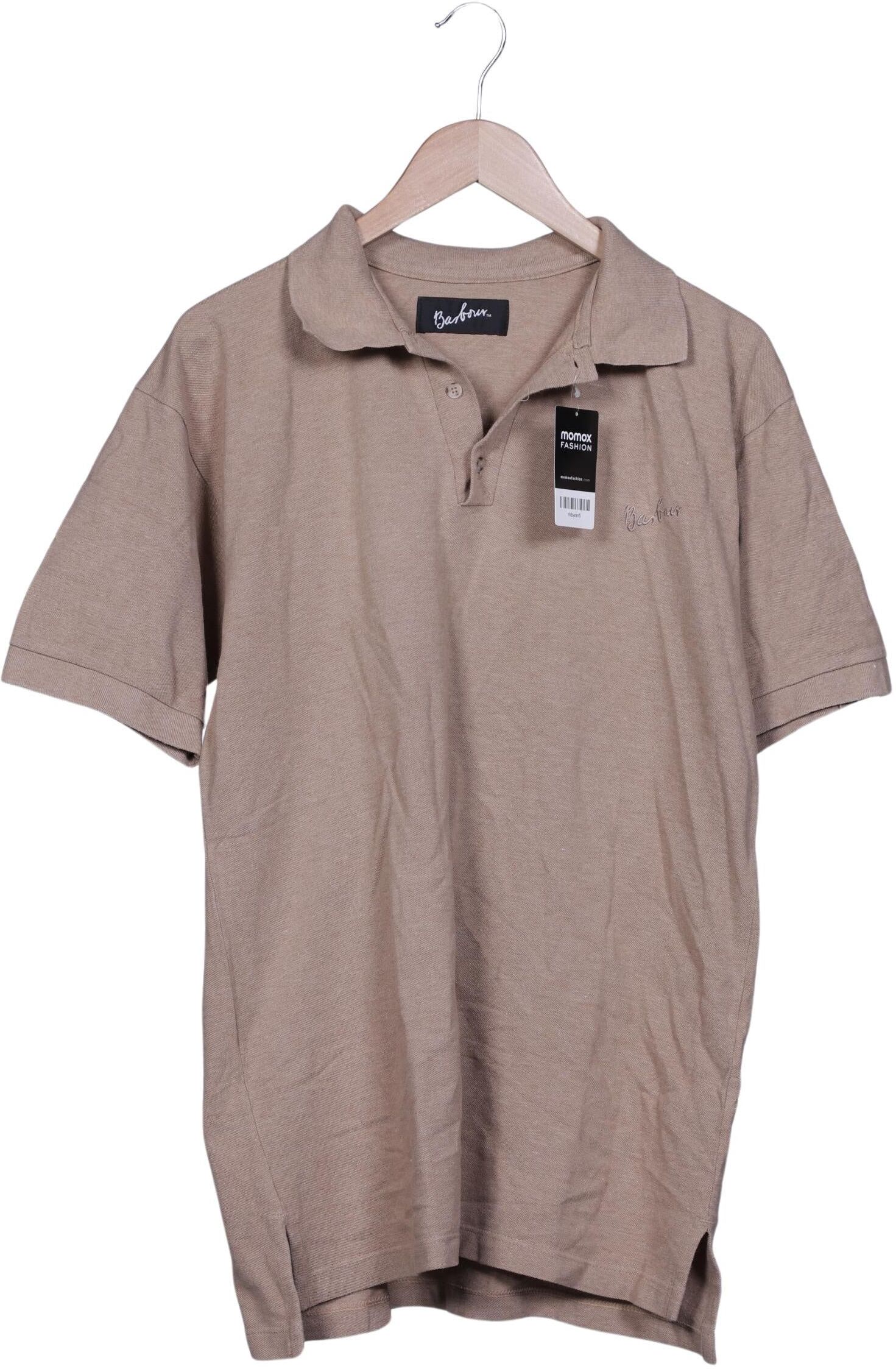 Barbour Herren Poloshirt, Beige, Gr. L, Baumwolle - Second Hand