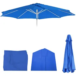 Ersatz-Bezug für Sonnenschirm Asti, Sonnenschirmbezug Ersatzbezug, Ø 2,7m Stoff/Textil ~ blau