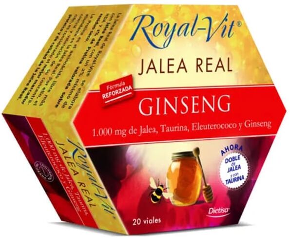 Dielisa GELEIA REAL ROYAL VIT COM GINSENG 20 frascos de 10ml Laranja.