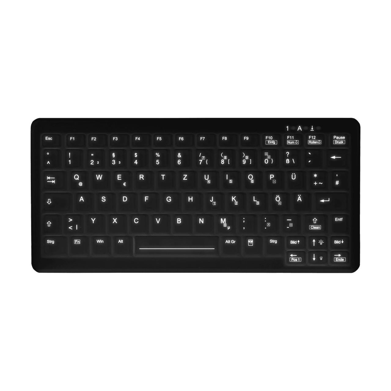 CHERRY HYGIENE MINI NOTEBOOK STYLE KEYBOARD SEALED USB BLACK