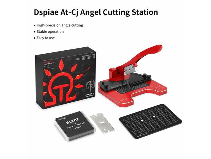 DSPIAE AT-CJ Angel Cutting Station Ensemble d'outils à main pour l'infraction de travail de précision Alliage DIY Hobby Modèle Outils Lame en acier au carbone rouge