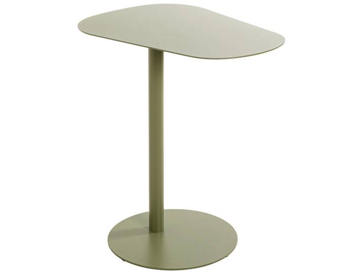 Beistelltisch, Grün, Metall, organisch, Säule, rund, Bodenplatte, 38x60x53 cm, Wohnzimmer, Wohnzimmertische, Beistelltische, Beistelltische Metall