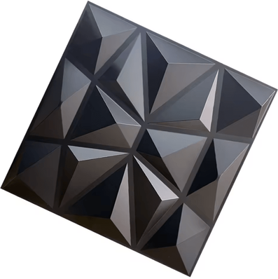 Inspire Curations 3D Diamond Peel And Stick Waterproof Wall Panels black