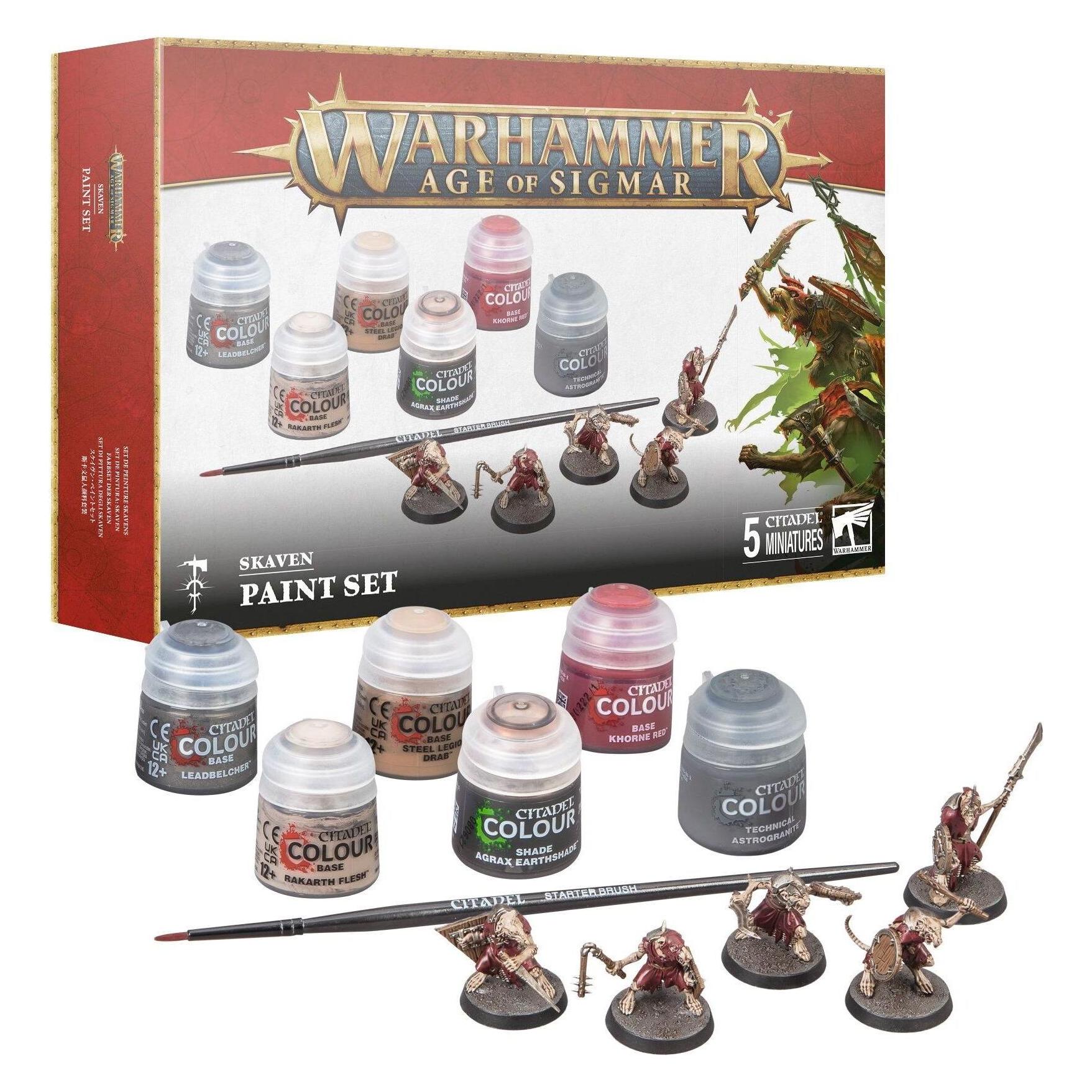Games Workshop Warhammer AoS - Citadel Skaven Paint Set (V.4) (Kunststoff) (54170206001)