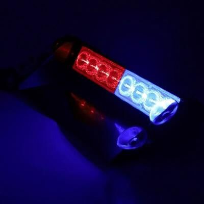 Uplift Picks Car Emergency Strobe Light 8 LED Red Blue Warning Beacon blue 1 Pc