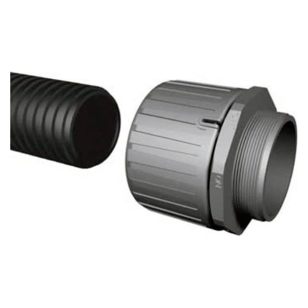 HellermannTyton Anschlussarmatur Nennweite=28 schwarz gerade (HG28-S-M32 PA66 BK 10)