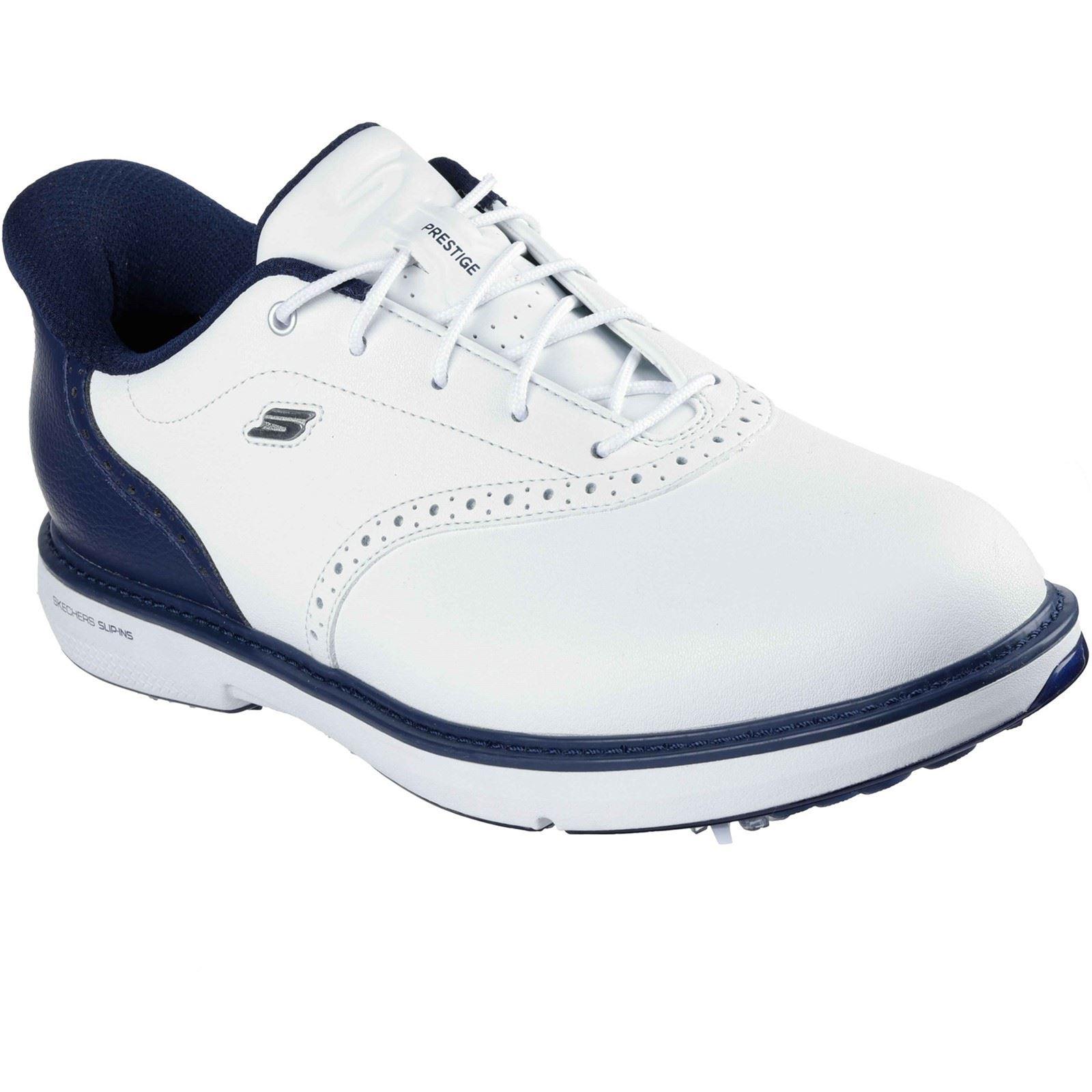 Skechers GO Golf Prestige Leder Herren Golf-Schuhe Weiß/Navy
