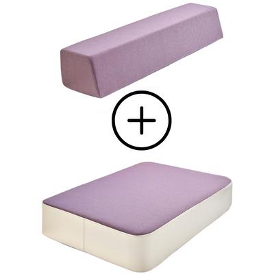 Weichbodenmatte "Hüpfpolster S + Gratis Rückenpolster S Gerade", beige, flieder, HIPP-HOPP - DAS HÜPFPOLSTER, Sportmatten, Kinder, Made in Germany