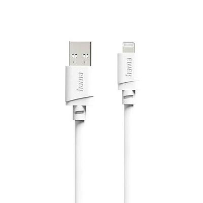 Hama USB-Ladekabel USB 2.0 Apple Lightning Stecker, USB-A Stecker 2m Weiß 00201801