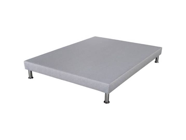 Sommier tapissier + pieds SR9 gris 140x190