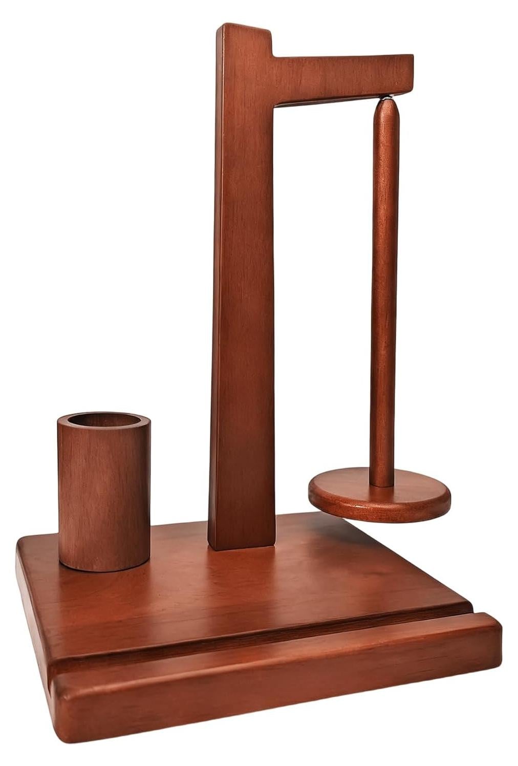 Multifunctionele magnetische wolhouder van hout