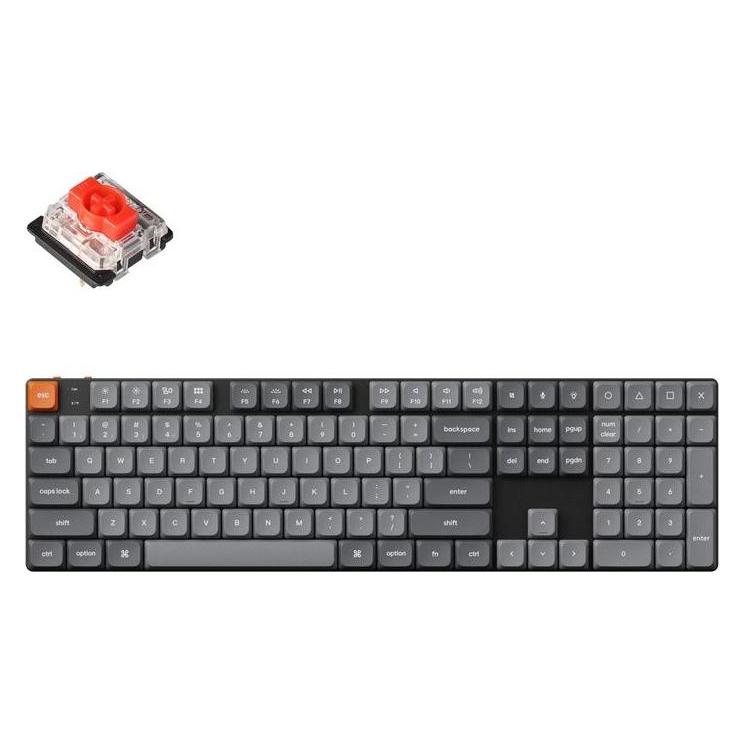 Keychron K5 Max RGB Red Switch Kabellose Low-Profile-Tastatur (schwarz) (K5M-H1). (US, Kabelgebunden, Kabellos) (K5M-H1)