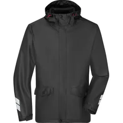 James & Nicholson Unisex Workwear Regenjacke Regen-Jacke JN1846 black S