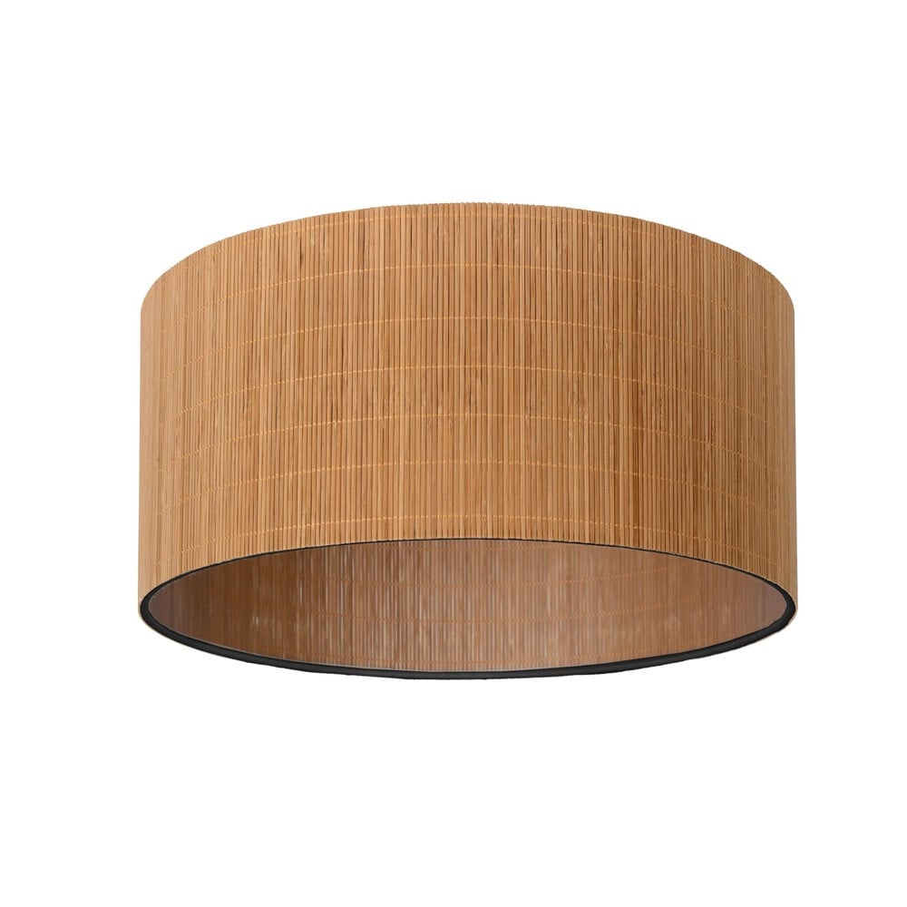 Lucide Magius Plafondlamp van Rattan en Hout in Bruin en Zwart - 03129/42/30