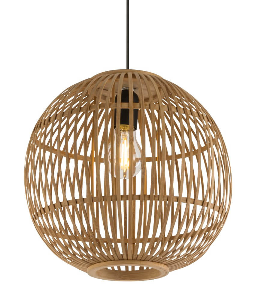 Globo Hildegard Rotan Hanglamp - Bruin - Ø 30 cm
