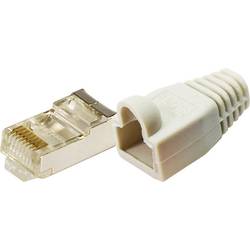 LogiLink MP0011 RJ45-Steckverbinder CAT 5e, geschirmt MP0011 Stecker, gerade Pole: 8P8C Grau 100 St.