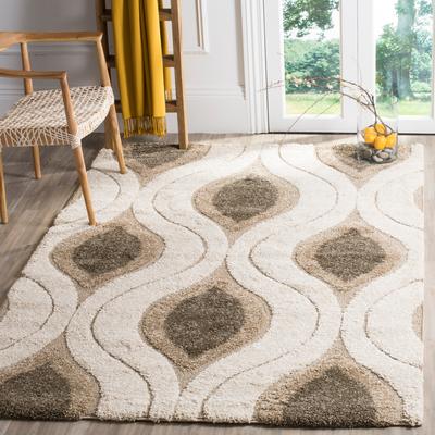 SAFAVIEH Florida Shag Bertille Geometric 1.2-inch Thick Rug