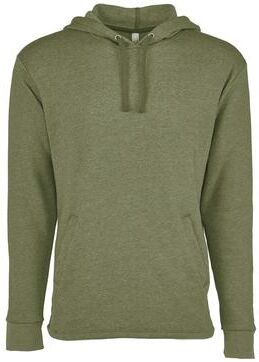 Next Level 9300 Apparel Malibu Pullover Hoodie in Heather Military Green size XL   60/40 cotton/polyester NL9300