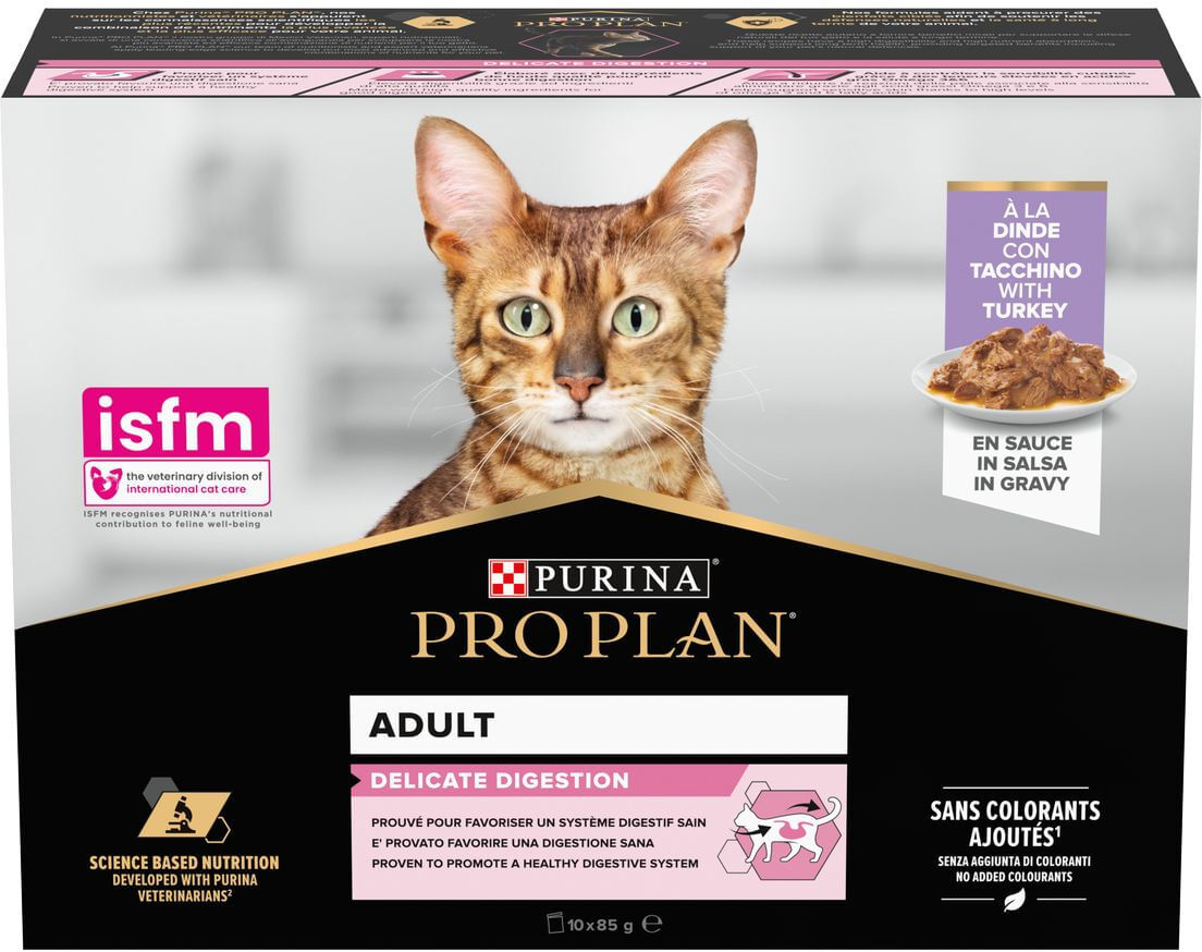 Purina Pro Plan Delicate Digestion Cat TACCHINO 10X85G