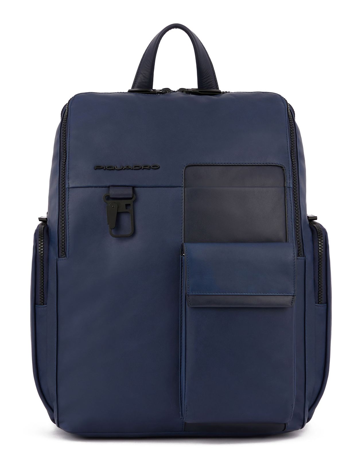 Piquadro Rucksack aus Leder in Blau