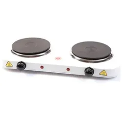 Telefunken M01863 Kochfeld Weiss Flache Oberfläche Versiegelte Platte 2 Herd(e), Kochplatte, Weiss