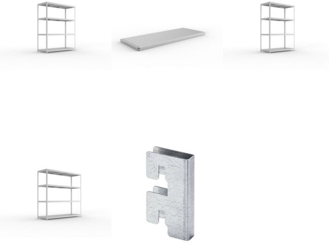 Set META-Regalbau GmbH & Weitspannregal Speed-RackGr 2470x2000x800 mm +...