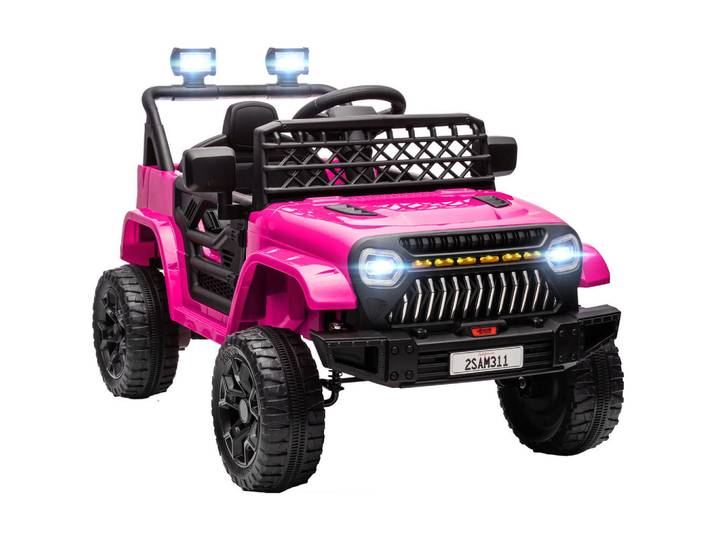 Aiyaplay Kinder-Elektroauto Metall Kunststoff Rosa, 62.5x65x95 cm, unisex, Freizeit & Co, Gartenspielzeug, Kinder-Elektrofahrzeuge