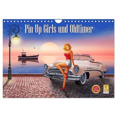 Pin-Up Girls und Oldtimer by Mausopardia (Wandkalender 2027 DIN A4 quer), CALVENDO Monatskalender