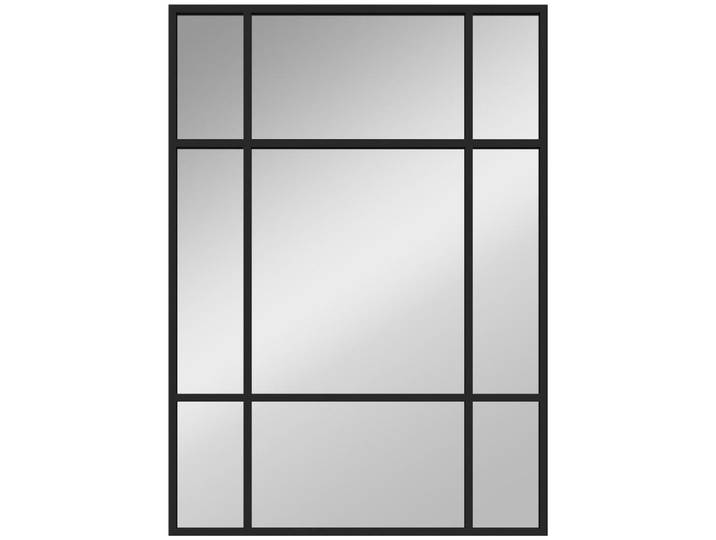 Homcom Wandspiegel Glas Metall Schwarz, 2x70x50 cm, Spiegel