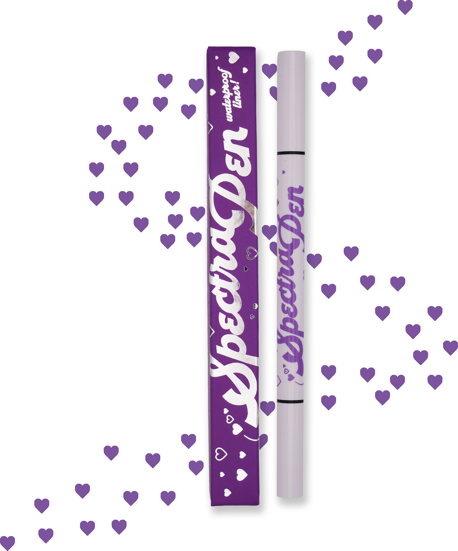 Heart Purple Spectra Pen - Stamp & Eyeliner Pen - Glisten Cosmetics